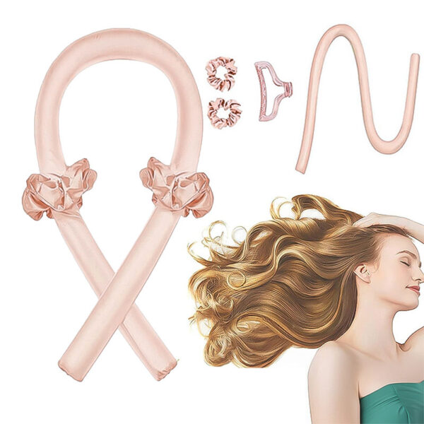Дълъг ролер за къдрици с  2 броя скрънчита и с 1 бр. шнола