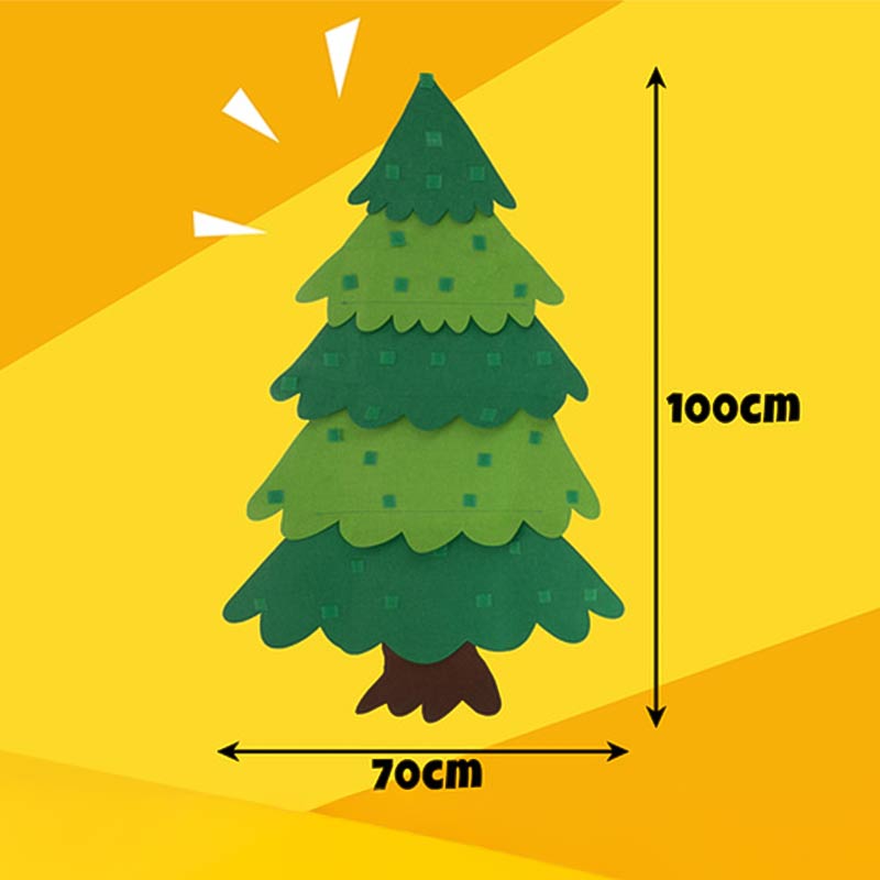Коледно дърво от филц с LED осветление и велкро украси KRUZZEL - Image 6