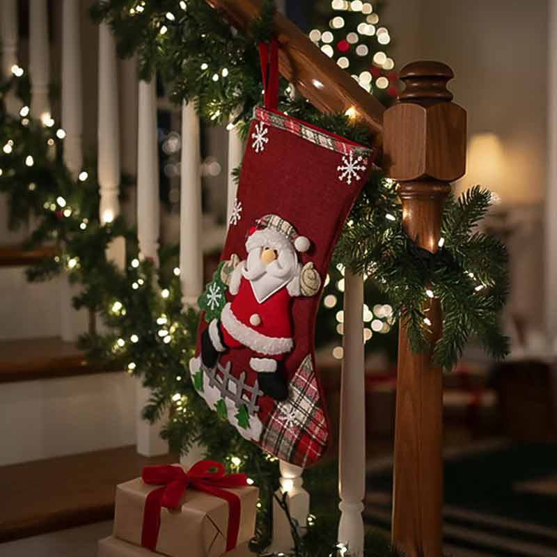 Коледни чорапи за камина – декоративни 4 бр., Ruhhy - Image 3