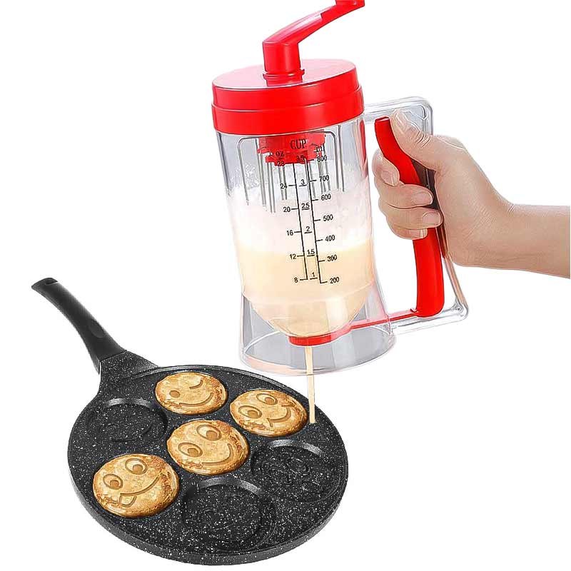 Ръчна машина за палачинки и мъфини с диспенсър и дръжка за миксер - Image 2