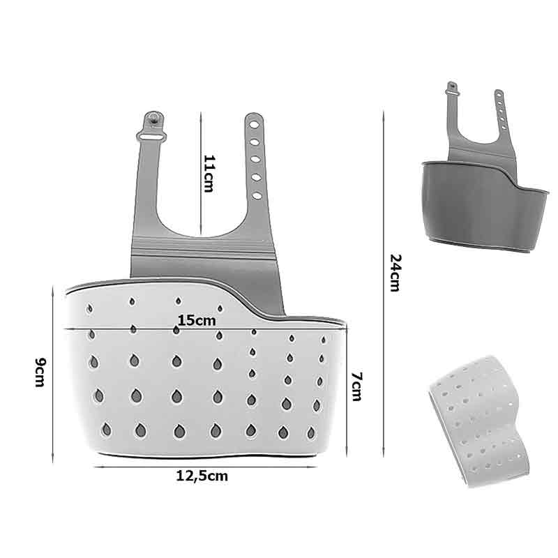 Поставка за кухненски прибори и гъби – органайзер за мивка - Image 7