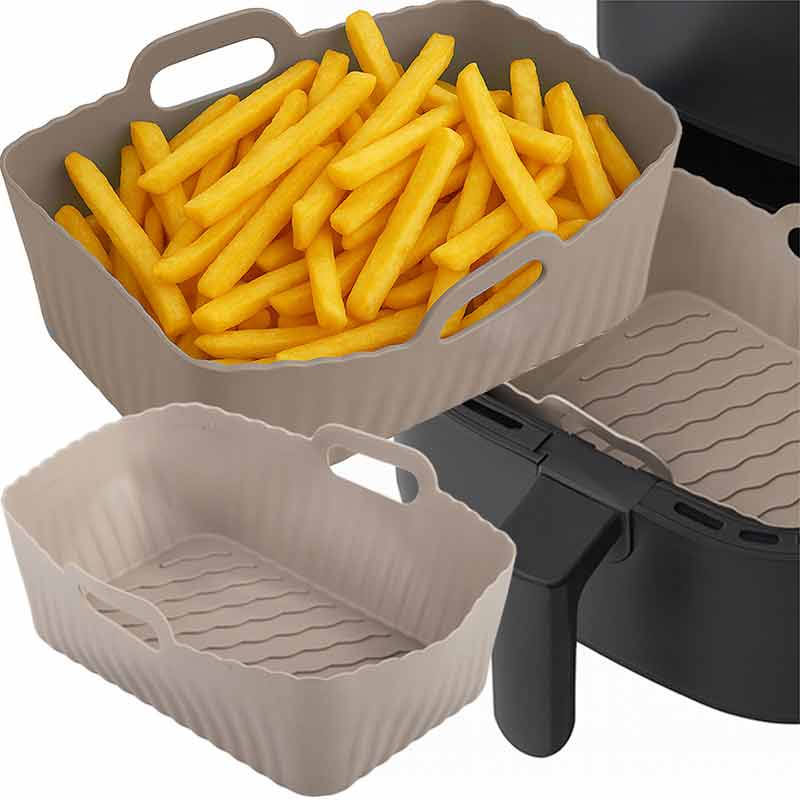 Силиконова форма за фритюрник / еърфрайър (airfryer) без мазнина 20 x 14 см, за многократна употреба