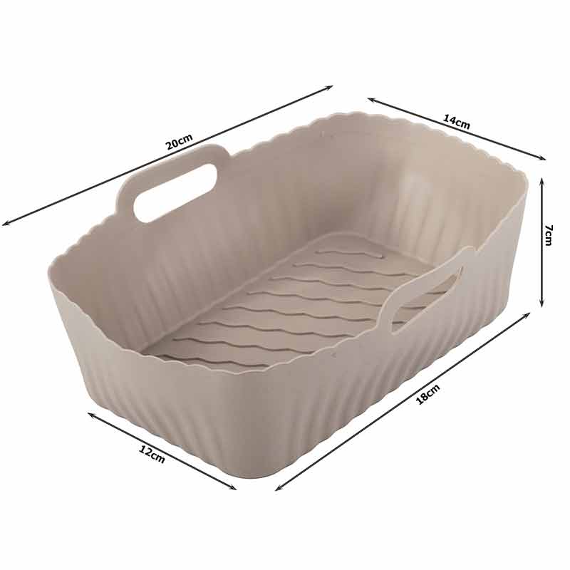 Силиконова форма за фритюрник / еърфрайър (airfryer) без мазнина 20 x 14 см, за многократна употреба - Image 9