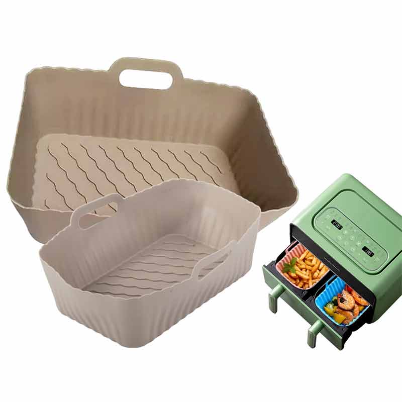 Силиконова форма за фритюрник / еърфрайър (airfryer) без мазнина 20 x 14 см, за многократна употреба - Image 3