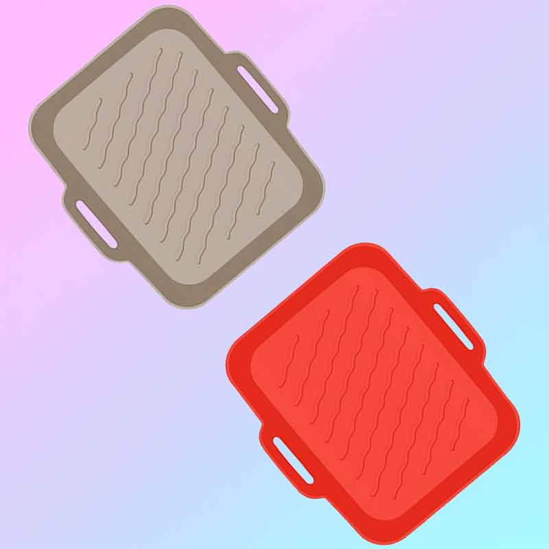 Силиконова форма за фритюрник / еърфрайър (airfryer) без мазнина 20 x 14 см, за многократна употреба - Image 7