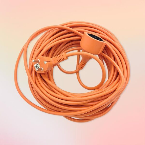 Външен удължителен кабел с куплунг, 15 m, европейски стандарт, водоустойчив, подходящ за открито