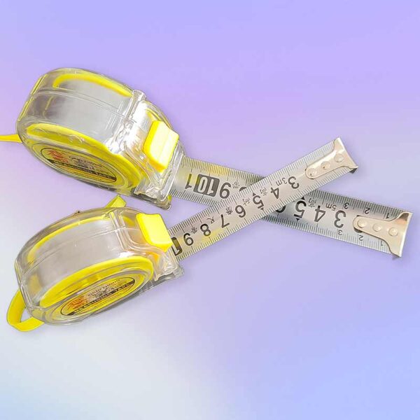 Професионална стоманена ролетка, 10 м – прозрачна, удароустойчива