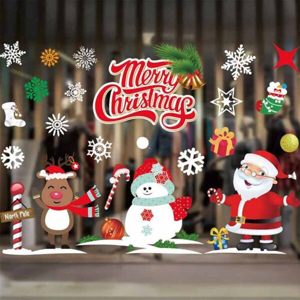 Коледни стикери за прозорци – коледни елхи