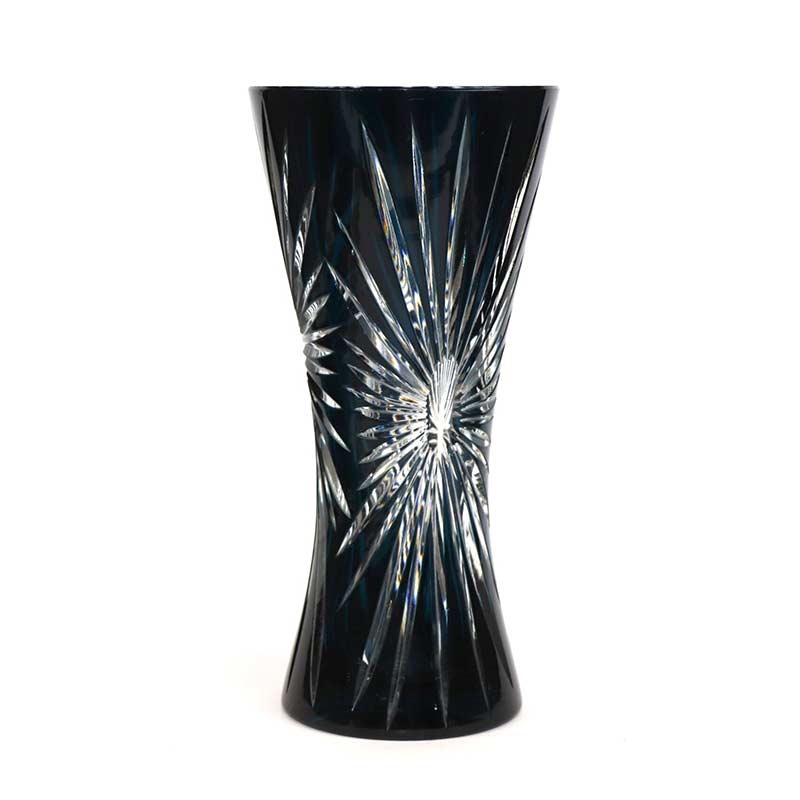 Черна стъклена ваза 23 x 12 x 8 см - Image 2