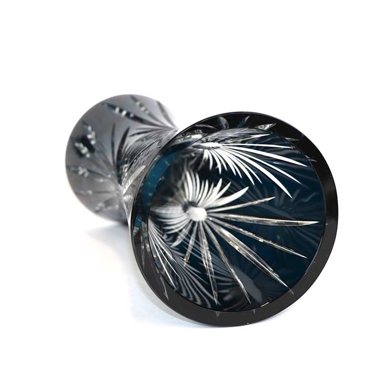 Черна стъклена ваза 23 x 12 x 8 см - Image 3