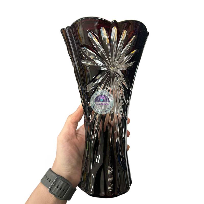 Черна стъклена ваза 23 x 12 x 8 см - Image 5