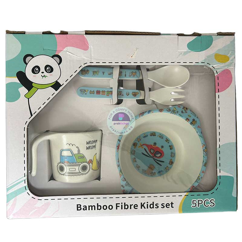 Детски Сервиз за Хранене 5 Части, От Бамбукови Фибри - Image 3
