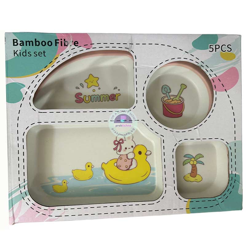 Детски Сервиз за Хранене 5 Части, От Бамбукови Фибри - Image 5