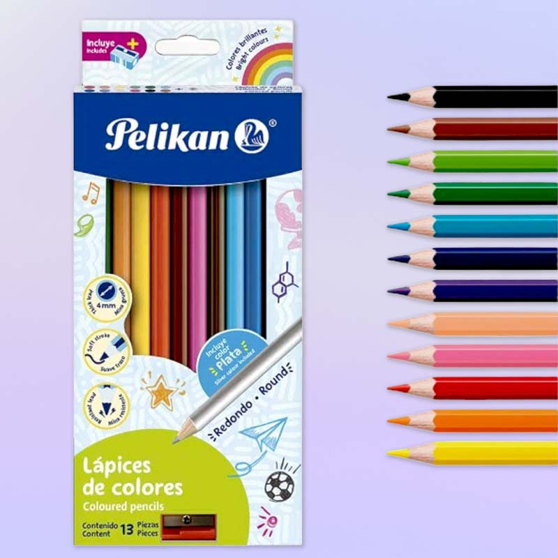 Цветни моливи 17 см Pelikan – комплект от 12 цвята