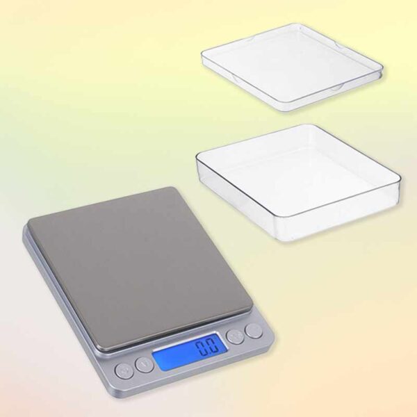 Кухненска везна 2 кг Ruhhy с LCD дисплей и 2 купи