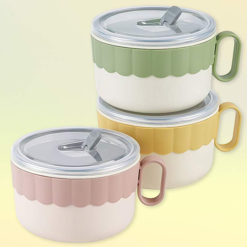 Кутия за храна с капак и дръжка – неръждаема стомана - Image 2