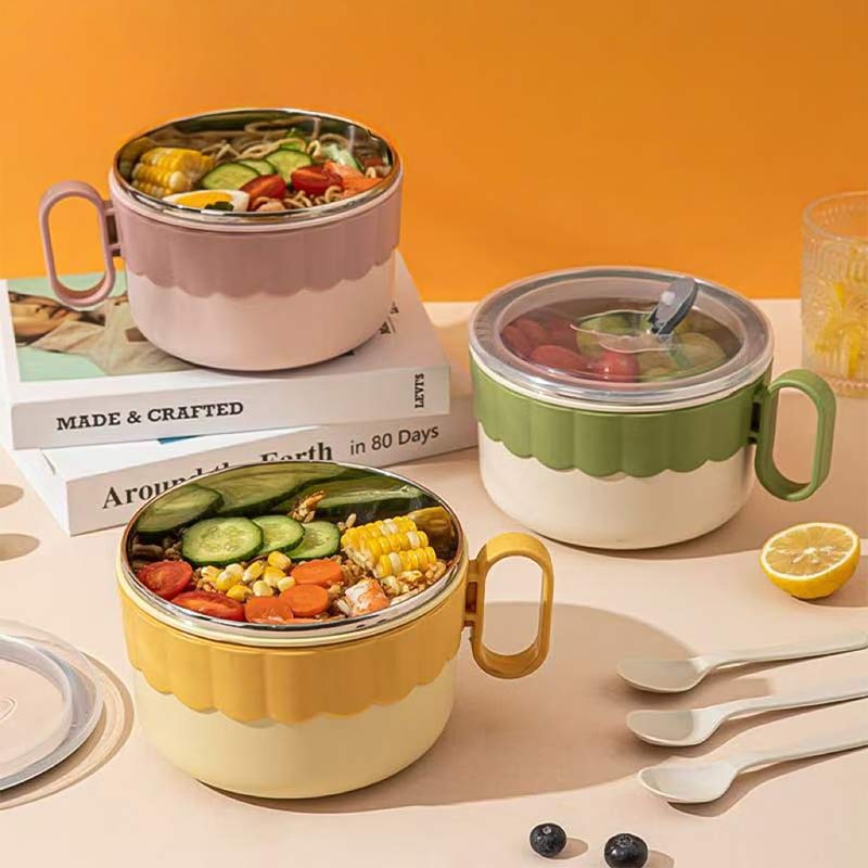 Кутия за храна с капак и дръжка – неръждаема стомана