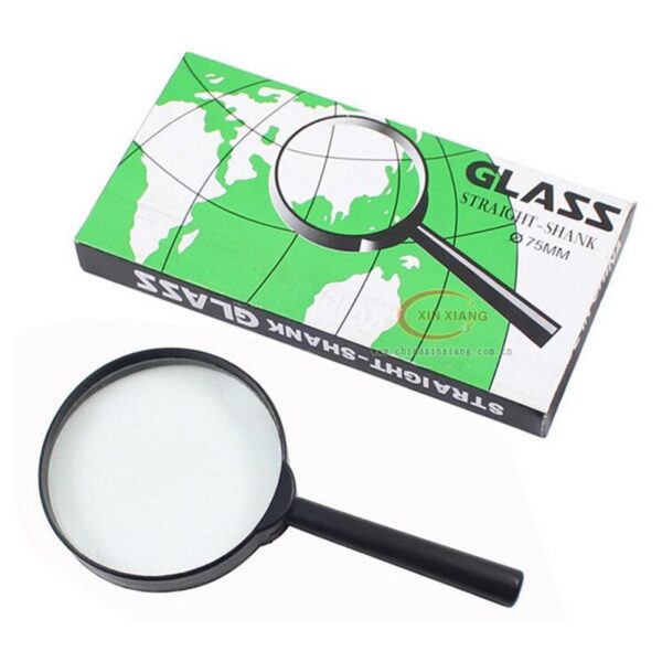 Лупа 75 мм със стъклена леща и удобна дръжка – за четене и прецизни дейности