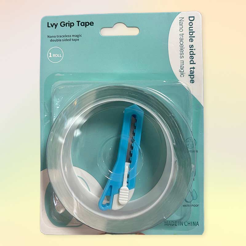 Двойнозалепваща нано лента с макетен нож 1.4 м x 2.4 см