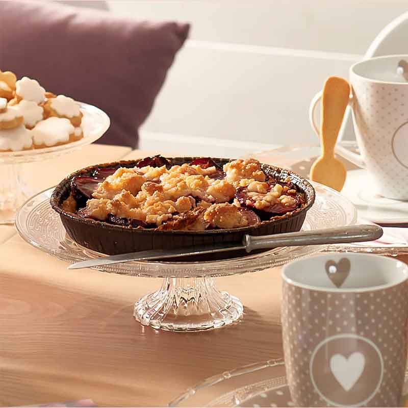 Стъклена поставка за торта с краче Ø33 см - Image 6