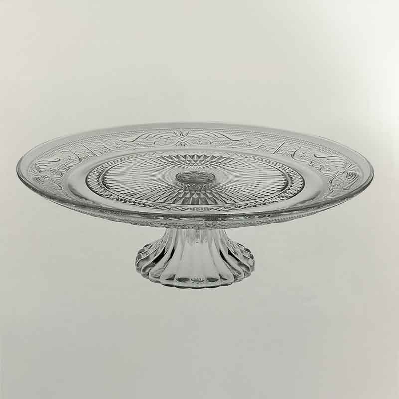 Стъклена поставка за торта с краче Ø33 см