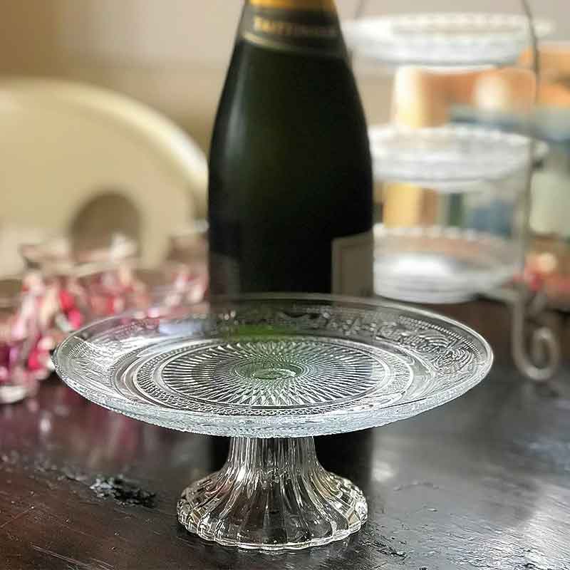 Стъклена поставка за торта с краче Ø33 см - Image 7