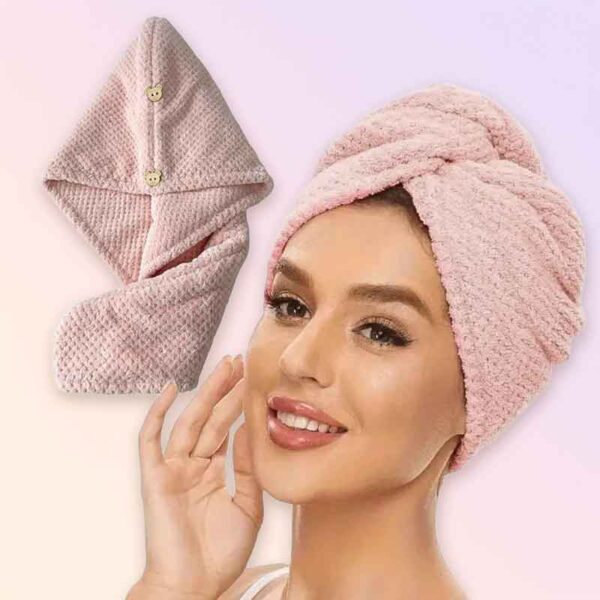 Кърпа с качулка за коса 65 × 25 см