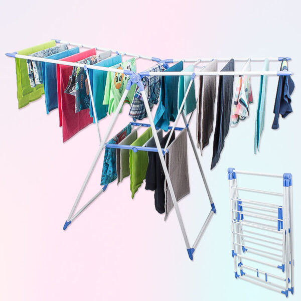 Сушилник за дрехи на 2 нива – голям, сгъваем
