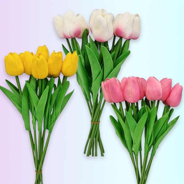 Комплект силиконови лалета 10 бр, 34 см дължина