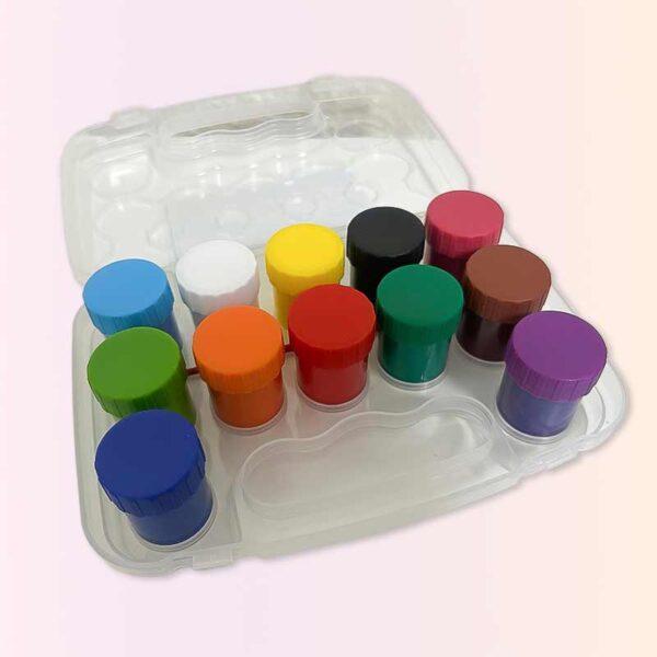 Акварелни бои на водна основа – 12 цвята с четка