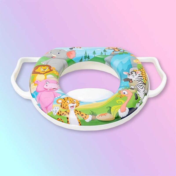 Детски WC адаптер с дръжки и мека подложка за тоалетна чиния