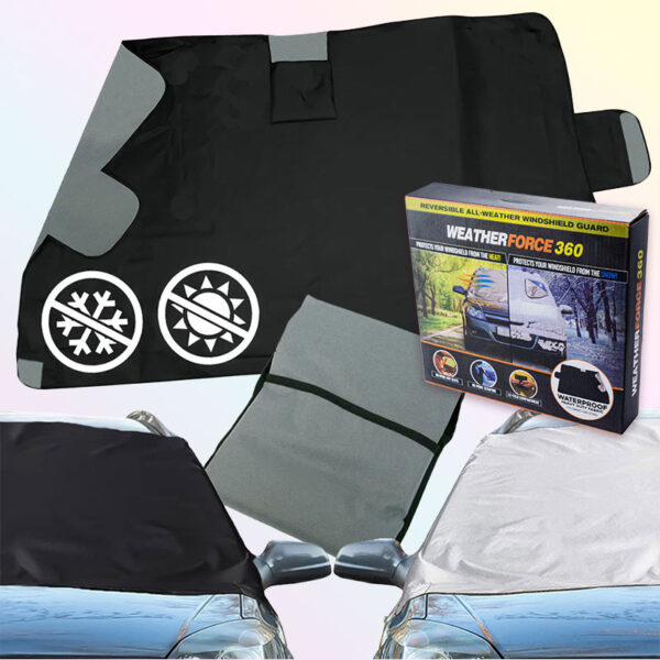Покривало за автомобилно предно стъкло против замръзване и слънце – голям размер