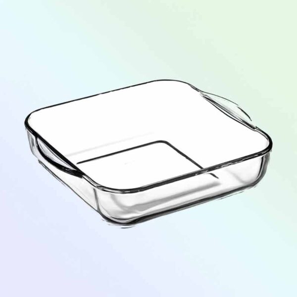 Стъклена тава Borcam Pasabahce 220×256 мм квадратна 2 л