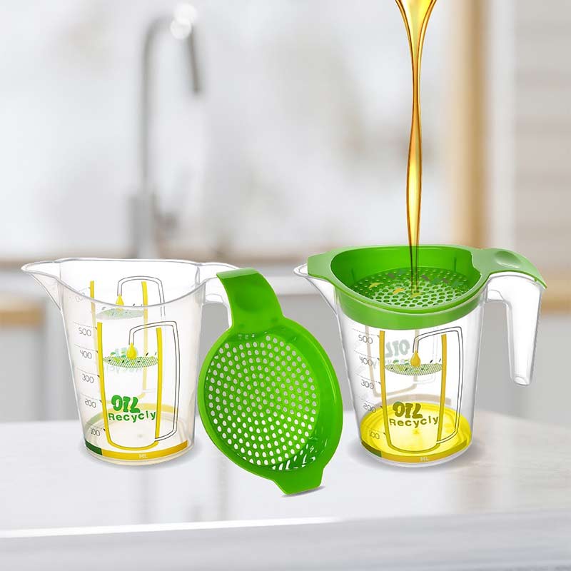 Кана мерителна 500 мл със цедка за прецеждане на олио