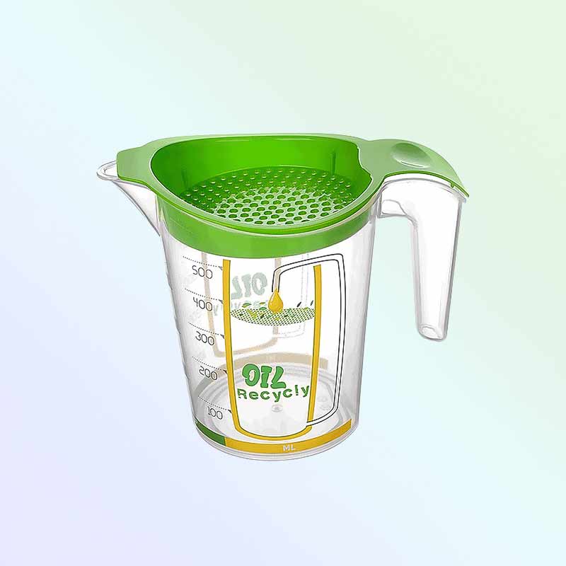 Кана мерителна 500 мл със цедка за прецеждане на олио - Image 2
