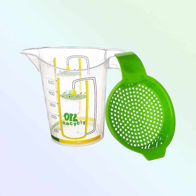 Кана мерителна 500 мл със цедка за прецеждане на олио - Image 4