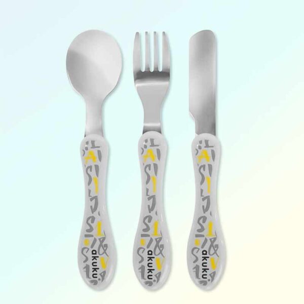 Бебешки комплект прибори за хранене от неръждаема стомана