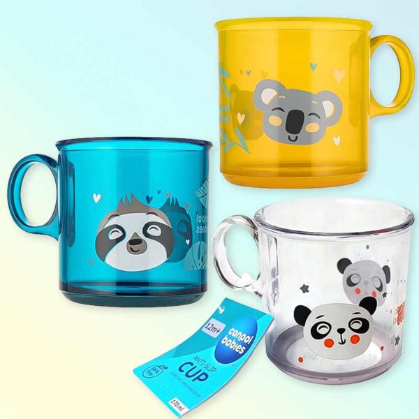 Детската чаша с дръжка и нехлъзгащо се дъно Canpol, Екзотични животни 12м+