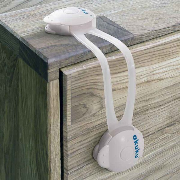 Комплект от 2 броя детски ключалки, защита за чекмеджета и шкафове, 16 см