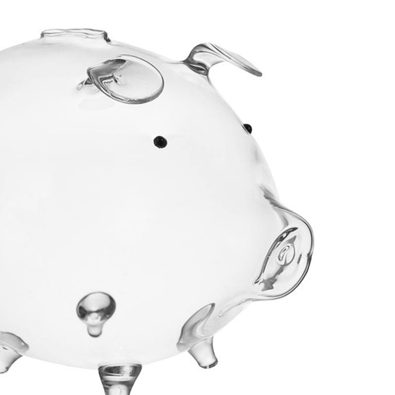 Стъклена касичка прасенце – прозрачна - Image 4