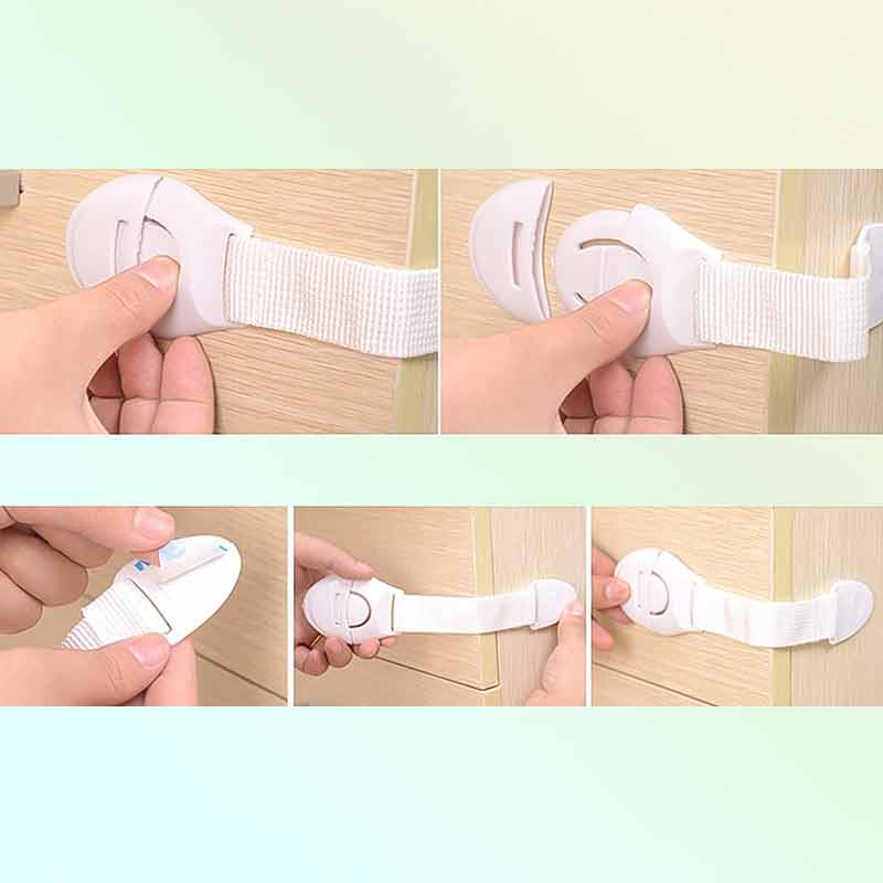 Комплект от 2 броя детски ключалки, заключващи устройства за шкафове и чекмеджета, 20 см - Image 3