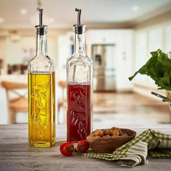 Стъклена бутилка за олио и оцет 0.5 л, Pasabahce