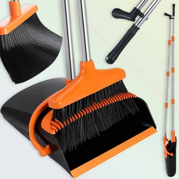 Комплект метла и лопатка 2в1 с дълга метална дръжка Lazy Sweeping Kit
