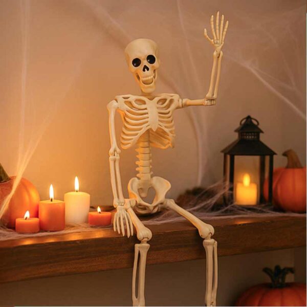 Хелоуин скелет 40 см за окачване с подвижни части, Ruhhy