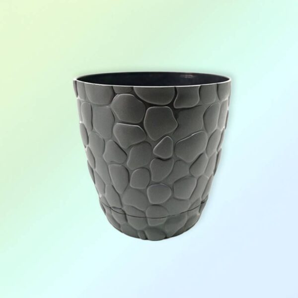 Саксия STONE 4 л Ф20 см, Декоративна саксия за цветя с ефект на камък