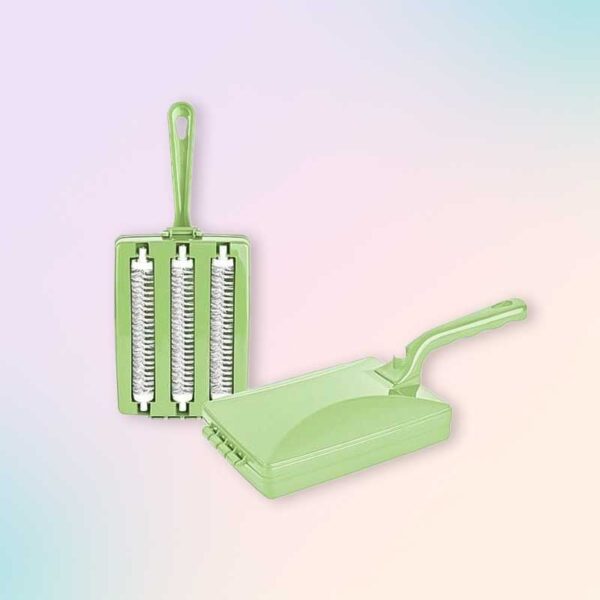 Четка за килими с контейнер и 3 въртящи се ролки