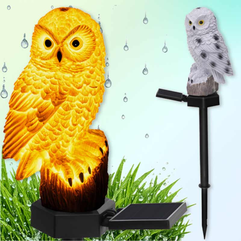 Соларна градинска лампа Бухал с топла LED светлина, GARDLOV