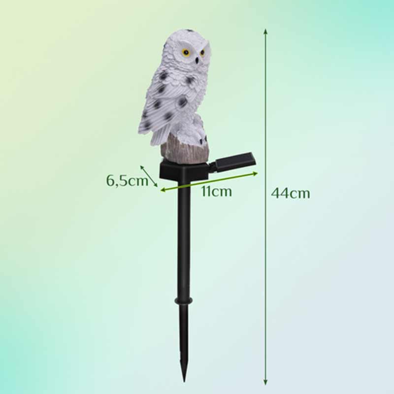 Соларна градинска лампа Бухал с топла LED светлина, GARDLOV - Image 6