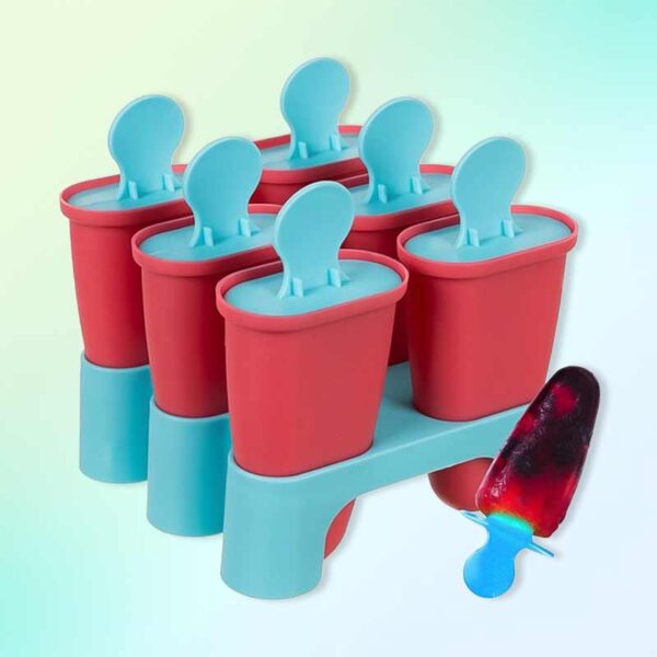 Форма за сладолед с 6 гнезда и поставка Ruhhy