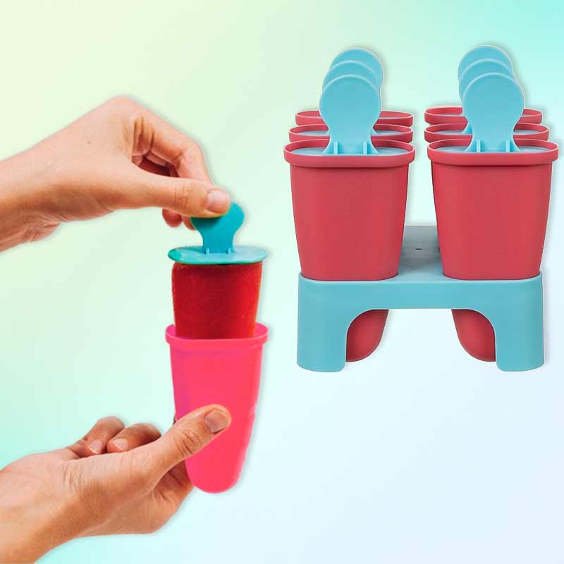 Форма за сладолед с 6 гнезда и поставка Ruhhy - Image 2